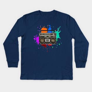 Boom Box T-Shirt Kids Long Sleeve T-Shirt